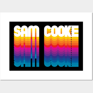 Retro Sam Proud Personalized Name Gift Retro Rainbow Style Posters and Art